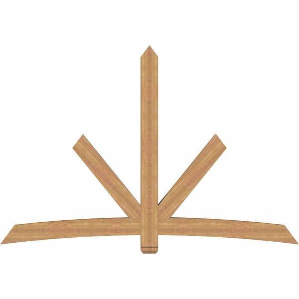 Ekena Millwork Alberta Smooth Timber Gable Bracket, Western Red Cedar, 96"W x 64"H x 5 1/2"D x 5 1/2"F, 16/12 Pitch GBW096X64X0606ALB00SWR - main